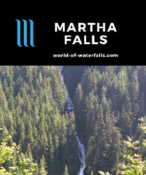 Martha Falls is a cascading waterfall with a final 125ft drop in Stevens Canyon on the eastern slopes of Mt Rainier, where we saw its full extent from the road.