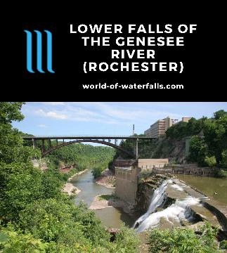 The Lower Falls of the Genesee River in Rochester has the potential to be a very scenic waterfall, but its urban setting rather takes away from all it can be.