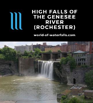 The High Falls of the Genesee River in Rochester (like the Lower Falls) could've easily become a real scenic icon, but it's surrounded by an industrial city.