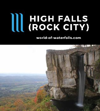 High Falls (or Lover's Leap) is an artificial waterfall in the Rock City Lookout and Gardens on the Georgia side of Lookout Mountain near Chattanooga, Tennessee