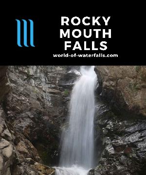 Rocky Mouth Falls is a 70ft waterfall hidden behind residences reached on a short hike passing by small caves in the suburb of Sandy near Salt Lake City, Utah.