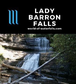 Lady Barron Falls is a small cascading waterfall that was reached on a track away from the commotion at the popular Russell Falls in Mt Field National Park.