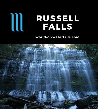 Russell Falls are two photo-friendly block waterfalls accessed by well-developed tracks that also include Horseshoe Falls as well as tall trees in Mt Field NP.