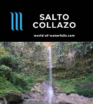 Salto Collazo is a two-tiered waterfall that can be as convenient as a roadside stop or as messy and as adventurous as a jungle scramble to its bottom.