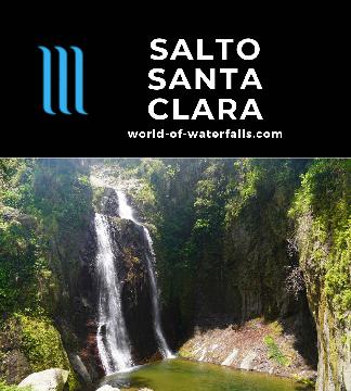 Salto Santa Clara was probably one of the most scenic and largest of the waterfalls in Puerto Rico, which featured a pitchfork shape that dropped maybe 40m.