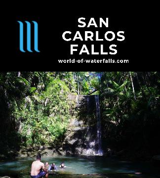 San Carlos Falls was a pleasant 40ft plunging waterfall that offered swimming as well as another chance at dipping in a separate falls on the Lonfit River...