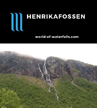 Henrikafossen is a 200m waterfall on the Sarajohka in Spansdalen near Tennevoll, which we used as an excuse to break up our long drive to Tromsø, Norway.