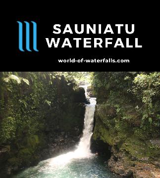 Sauniatu Waterfall (or Sauniatu Falls) is a 20m falls that required us to go on a bumpy road in eastern Upolu Island to the Mormon village of Sauniatu, Samoa.