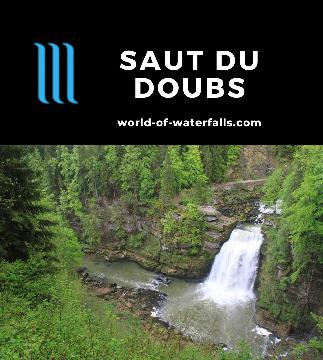 Saut du Doubs is a 27m waterfall shared between France and Switzerland, where we easily experienced both sides on a boat and walking tour from Les Brenets.