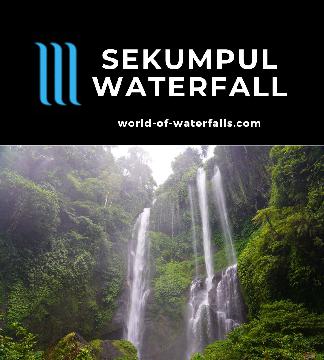 The Sekumpul Waterfall could very well be the best waterfall in Bali with multiple segments dropping a reported 80m making it one of the island's largest.