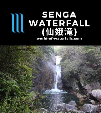 Senga Waterfall (仙娥滝; Senga Falls) is a 25m waterfall on the Arakawa River within the popular and imposing Shosenkyo Gorge upslope from Kofu, Yamanashi, Japan.