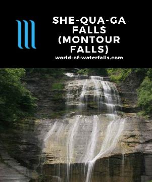 She-Qua-Ga Falls is the Native American name for the 156ft waterfall meaning 