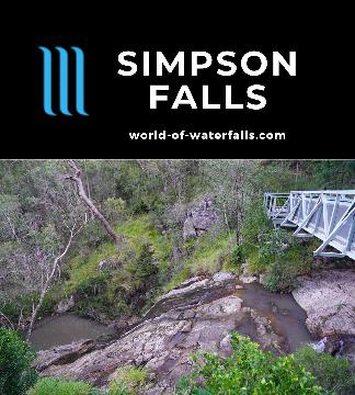 Simpson Falls is a series of seasonal cascades beneath a bridge on West Ithaca Creek on the northeast slope of Mt Coot-tha requiring a workout to experience.
