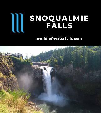 Snoqualmie Falls is a 268ft waterfall in a suburb east of Seattle that is easily the most popular and most visited waterfall in the state of Washington.
