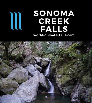 Sonoma Creek Falls is a 15-25ft waterfall in Kenwood within the wine making Sonoma Valley between downtown Sonoma and Santa Rosa in Sugarloaf Ridge State Park.