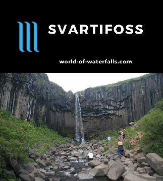 Svartifoss is a 20m waterfall that is the signature attraction of Skaftafell (now added to Vatnajökull National Park) thanks to pronounced basalt columns.