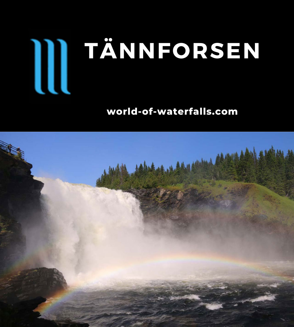 Tannforsen_095_07122019 - Double rainbow arcing before the beautiful main drop of Tännforsen