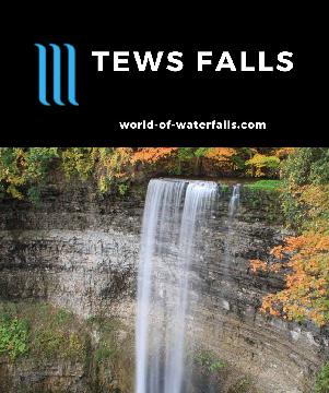 Tews Falls is a 41m plunge waterfall on Logie's Creek easily seen from a lookout after a five-minute walk from its closest car park in Hamilton, Ontario, Canada