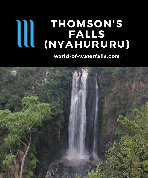 Thomson Falls (Thompson Falls, Thomson's Falls, or Nyahururu) is a 72m plunge waterfall on the Ewaso Narok River near the equator in Kenya's Aberdare Range.