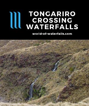 The Tongariro Crossing Waterfalls are incidental attractions along the New Zealand's most famous day hike as it passed through colourful volcanic landscapes.