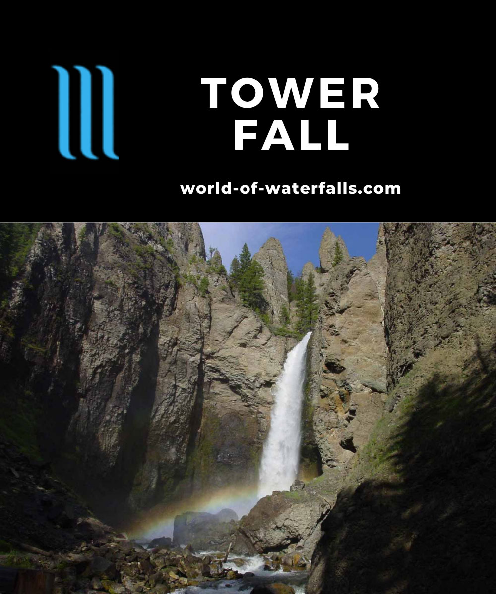 Tower Fall - Well-known Waterfall in Yellowstone's Northeast