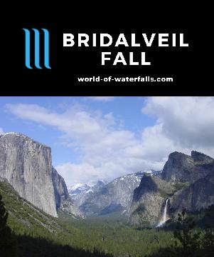 Bridalveil Fall is a reliable 620ft year-round waterfall across from El Capitan in Yosemite Valley. It rivals Yosemite Falls as the  most photographed waterfall