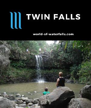 Twin Falls is a set of private waterfalls that tends to be popular swimming holes because of how easily accessible they are and how welcoming the owners are.