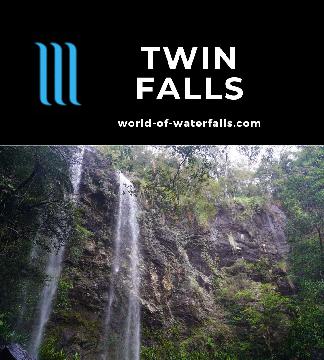 Twin Falls in Springbook National Park offered hidden waterfalls, a surprise rock cave, and the ability to go behind its namesake dual drop all in one hike.