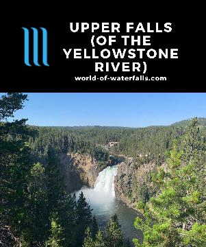 Upper Falls is a 110ft waterfall on the Yellowstone River just upstream from the famous Lower Falls at the head of the Grand Canyon of the Yellowstone River.