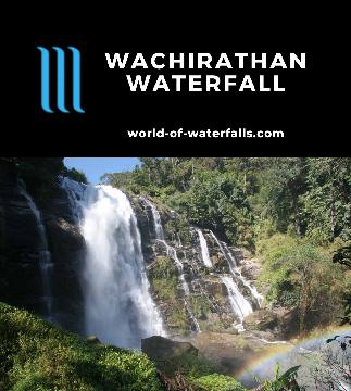 The Wachirathan Waterfall is a powerful 80m falls that was the second waterfall we saw on the way up to the summit of Doi Inthanon, which was easy to visit.