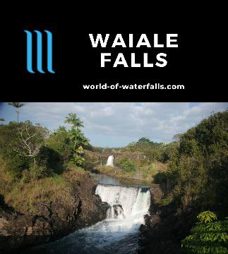Waiale Falls (or Wai'ale Falls) is a pair of lesser known waterfall further upstream from both Pe'epe'e Falls and the popular Rainbow Falls near downtown Hilo.