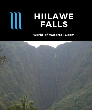 Hiilawe Falls (or Hi'ilawe Falls) was once one of the mightiest waterfalls in all the islands of Hawai'i with a cumulative drop of 1450ft in Waipi'o Valley.