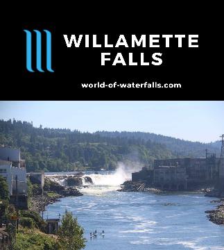 Willamette Falls is a 40ft tall 1500ft wide waterfall on the Willamette River (the widest falls exclusively in Oregon), but experiencing it remains elusive.